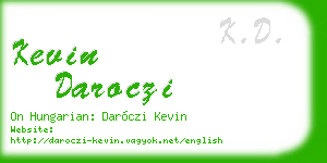kevin daroczi business card